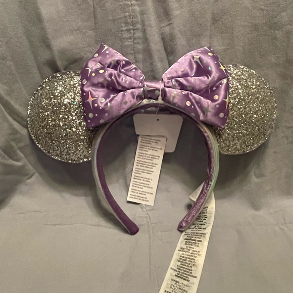 Disney Accessories - ❌sold on ebay❌Disney World Minnie Mouse Tomorrowland Purple Bow Ears Headband
